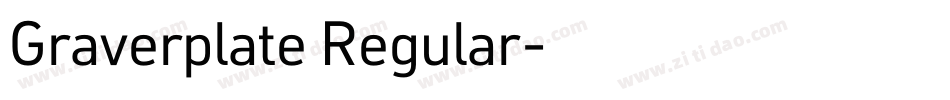 Graverplate Regular字体转换